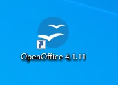 デスクトップにOpenOffice（オープンオフィス）のアイコンができます