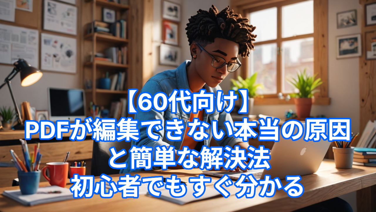【60代向け】PDFが編集できない本当の原因と簡単な解決法｜初心者でもすぐ分かる
